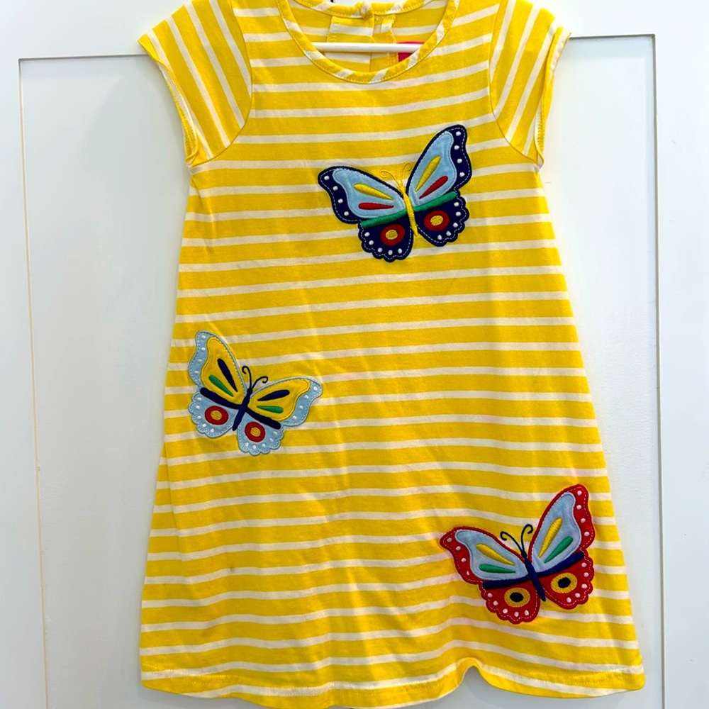 Yellow butterfly dress